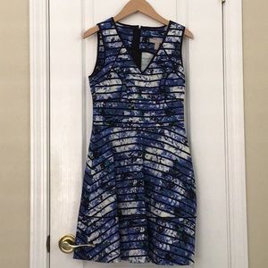 Banana Republic Blue Floral Sloan Dress